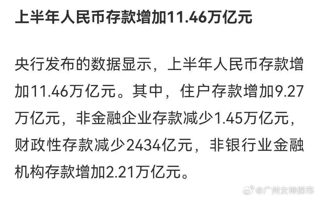 揭秘数字背后的故事，2024年中国住户人民币存款新增14.26万亿元，人均存款突破十万大关